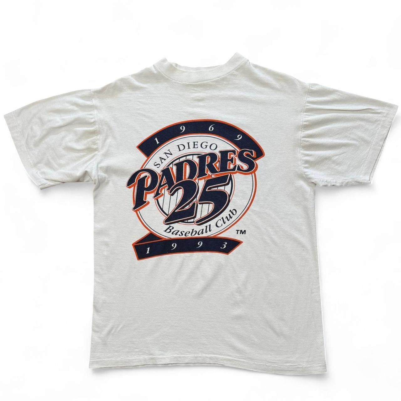 1993 San Diego Padres 25th Anniversary Baseball MLB TV News Station Graphic T