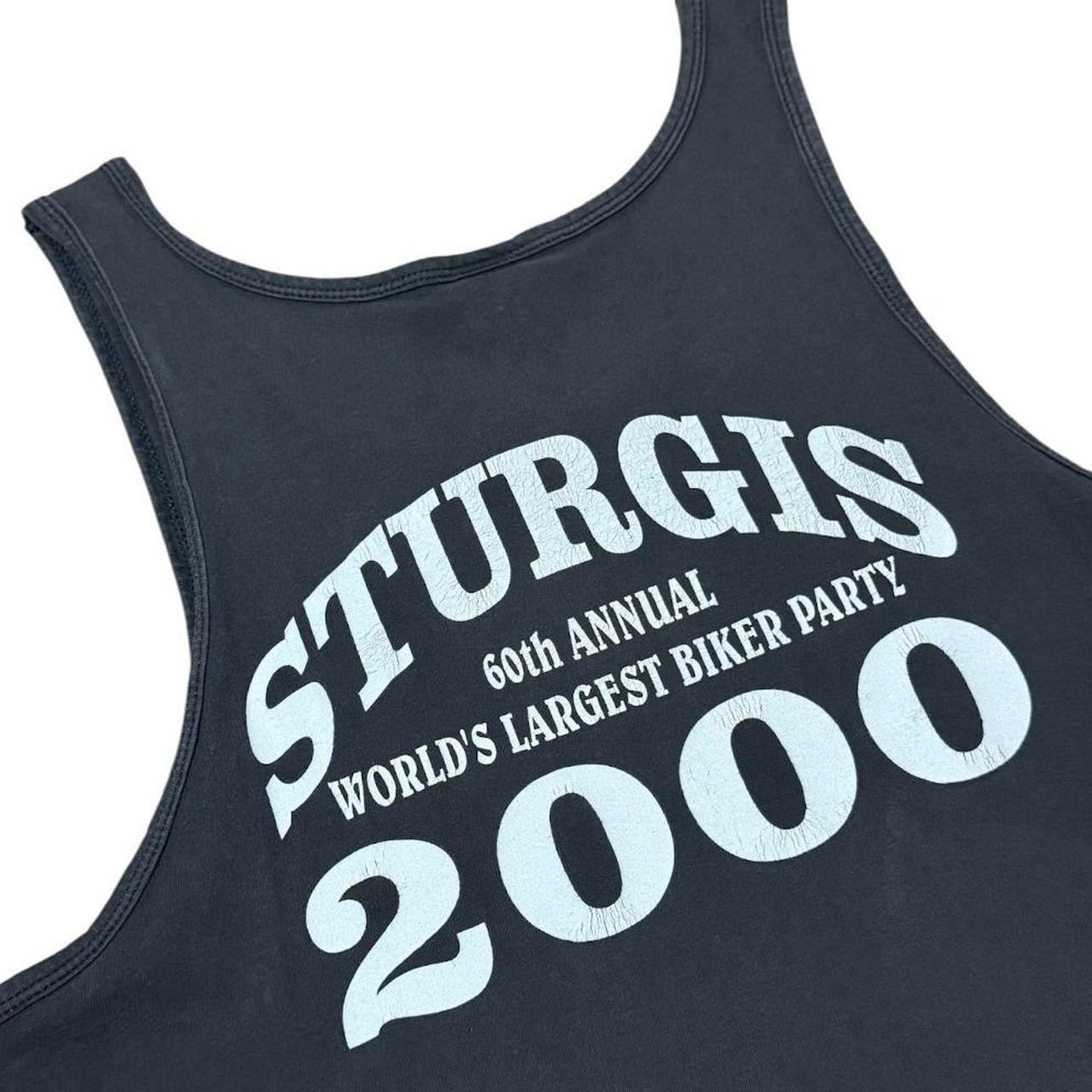 Y2K WCW Sturgis Annual Biker Rally USA Eagle Art Motorcycle Tank Shirt