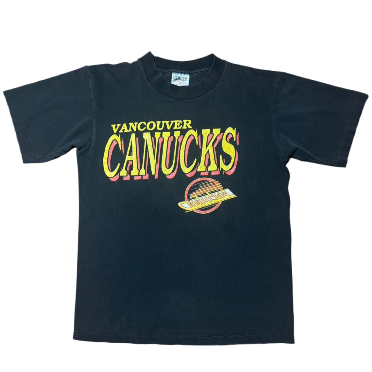 90s Vancouver Canucks Classic Logo NHL Hockey Tee