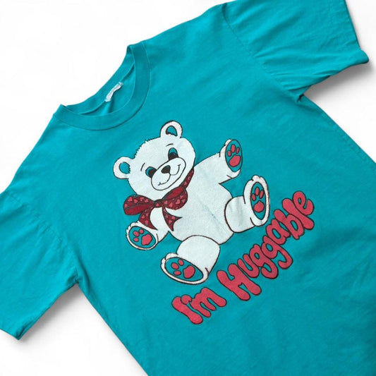 90s Im Huggable Cute Teddy Bear Puff Print Retro Graphic T-shirt