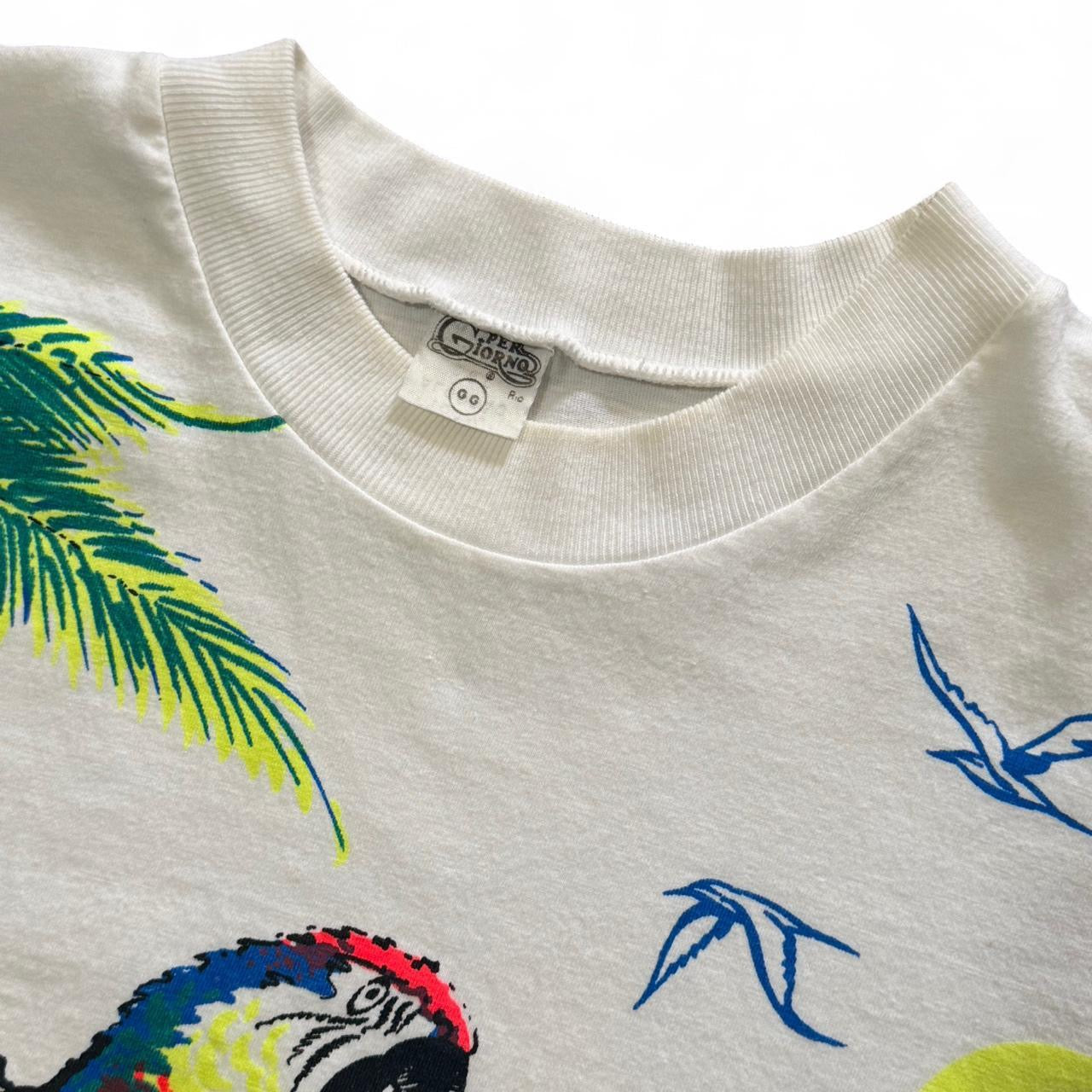 Vintage 90s Brazil Neon Parrot T-shirt