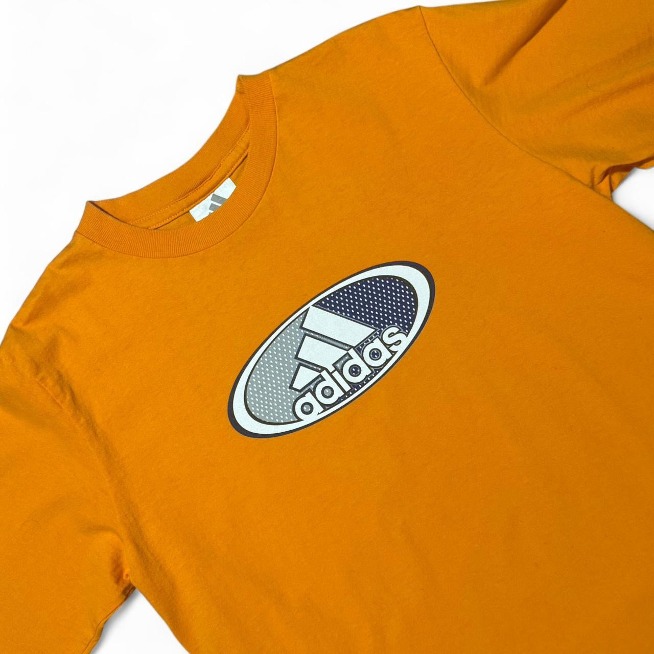 Mustard Yellow y2K Adidas Spellout Tee