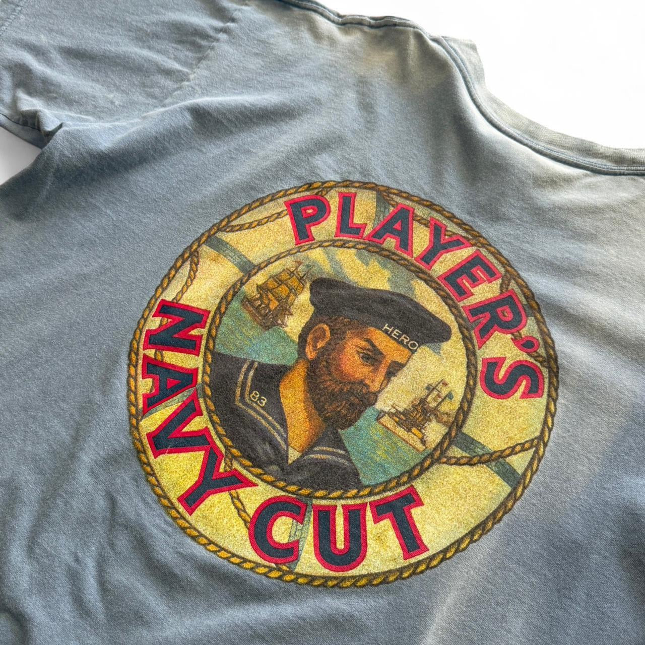 Vintage 90s Players Cigarettes Navy Cut Promo Graphic Sailor T-shirt