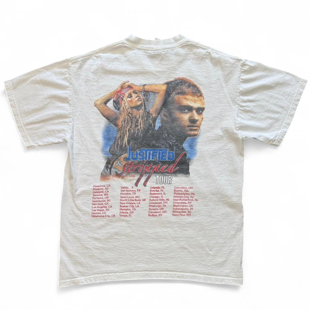 2003 Justified & Stripped Tour Tee