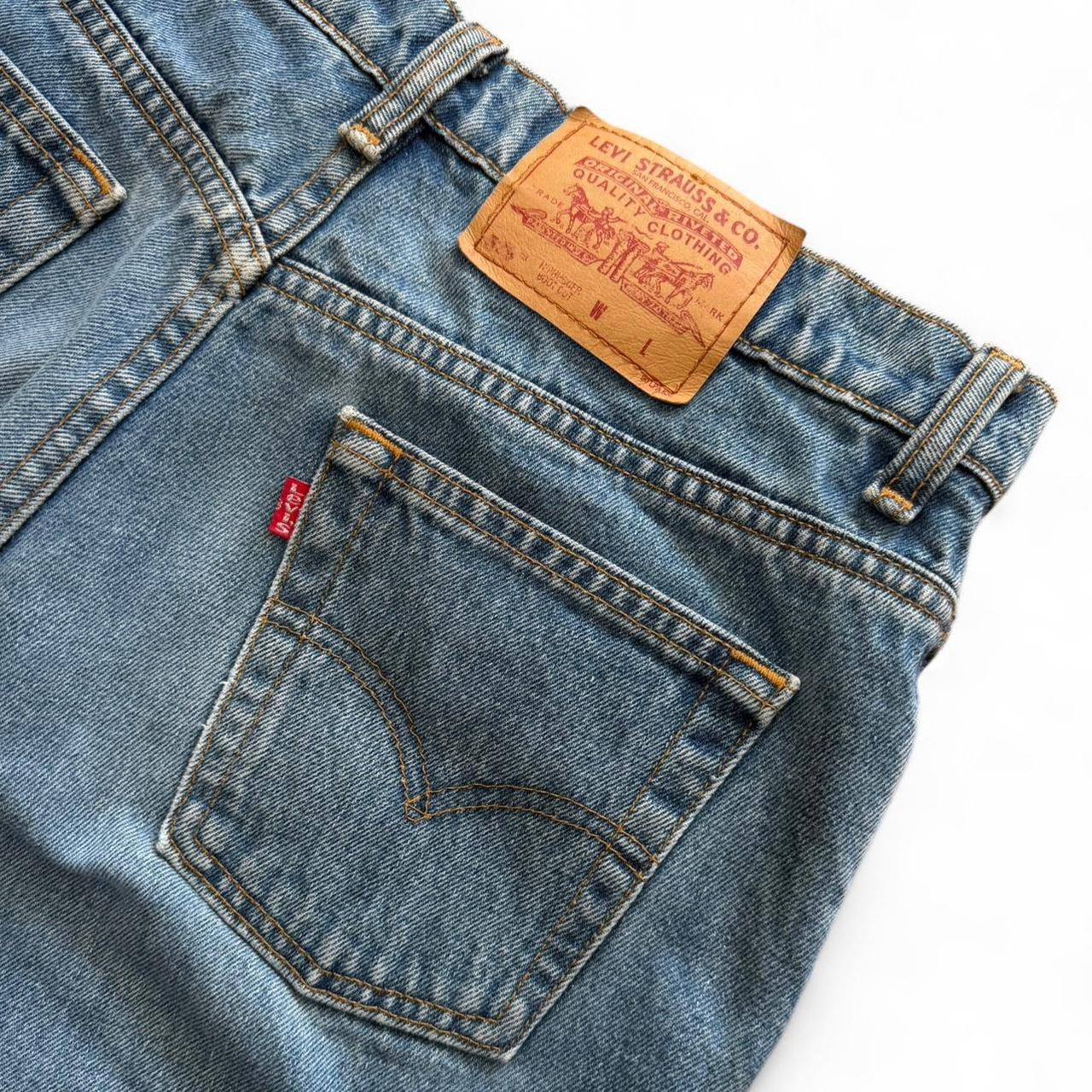 Vintage 90s Levi's 539 Blue Wash Straight Leg Denim Red Tag Jeans