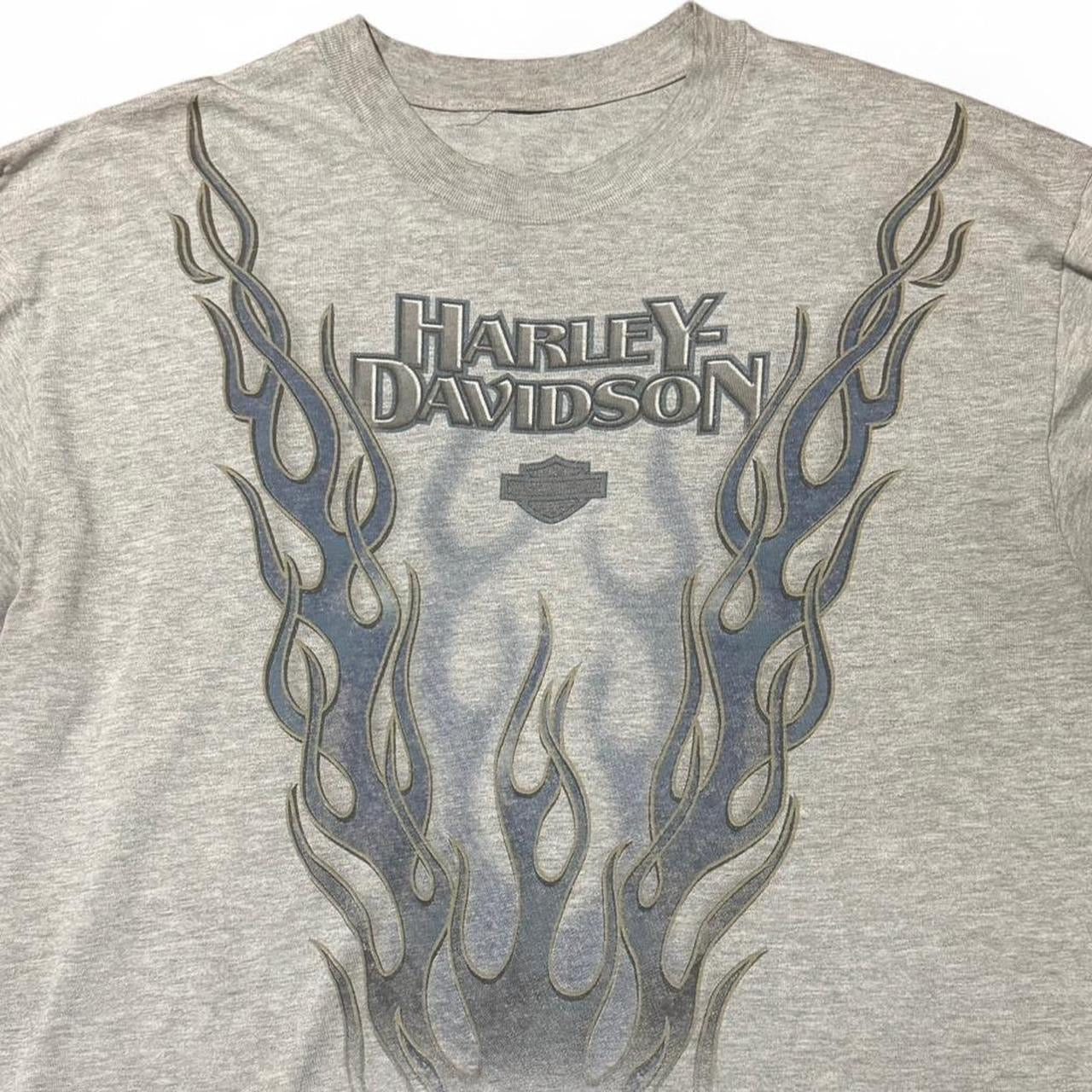 Y2K Double Sided Blue Flame Harley Long Sleeve