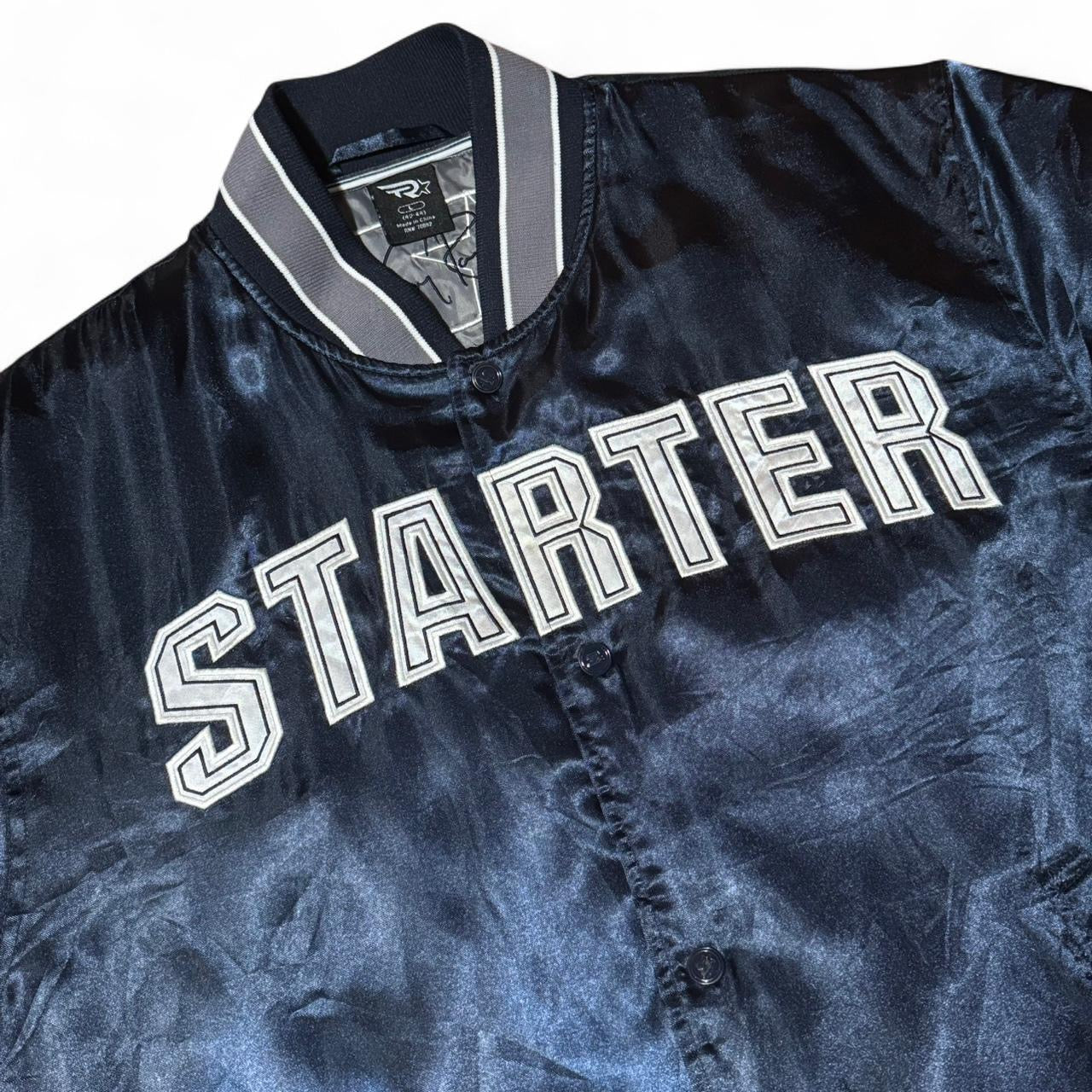 Y2K Tony Romo Dallas Cowboys Navy Blue Satin Starter Jacket