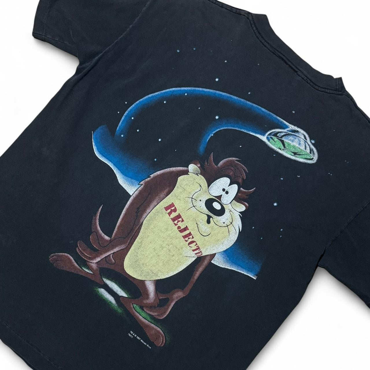 ‘97 Tasmanian Devil REJECTED UFO Alien Abduction Looney Tunes Tee