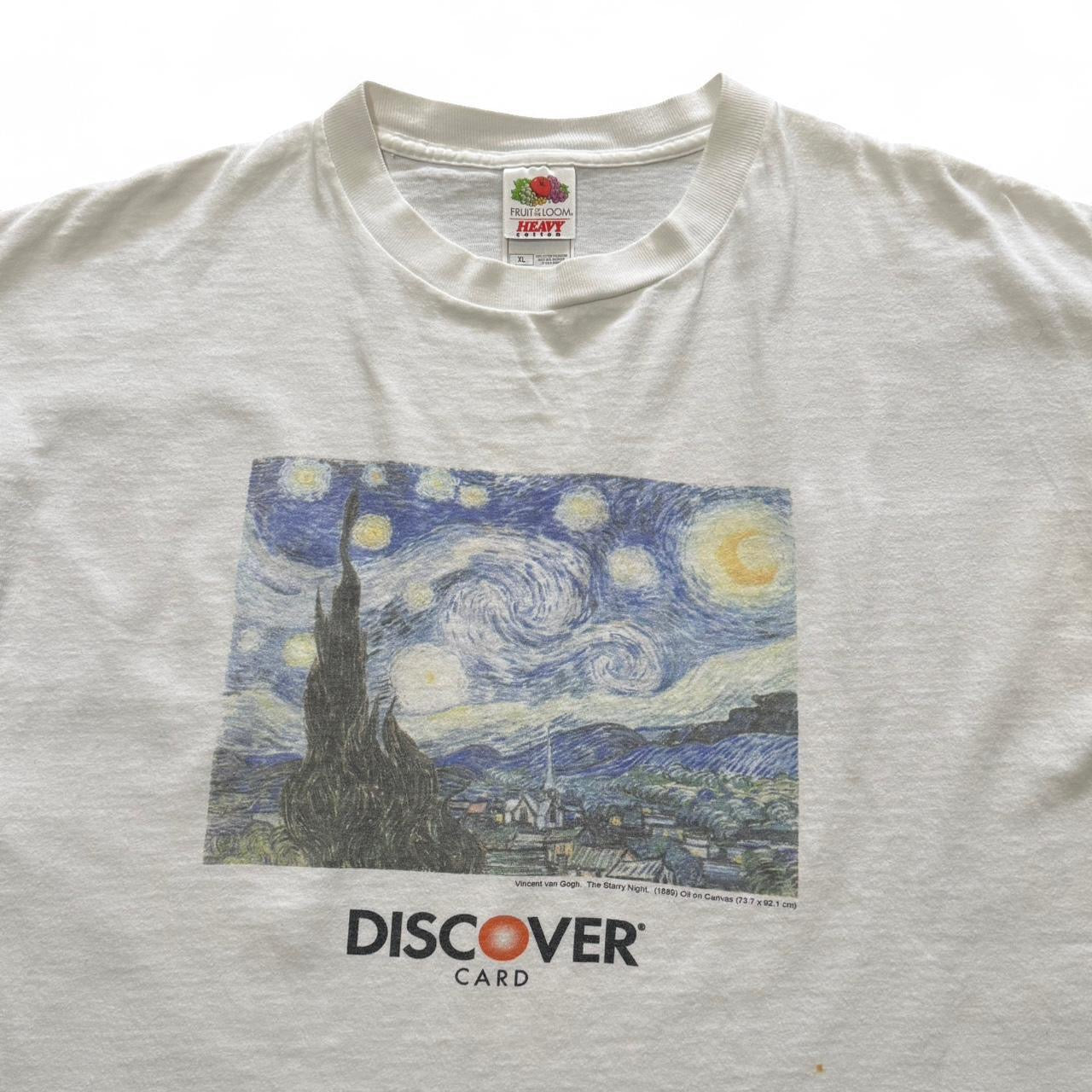 Y2K Vincent Van Gogh Discover Credit Card Promo Tee