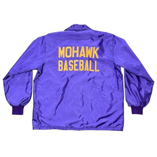 70s Nicklasson Athletic Purple Mohawk Baseball Coaches Sport Snap Jacket