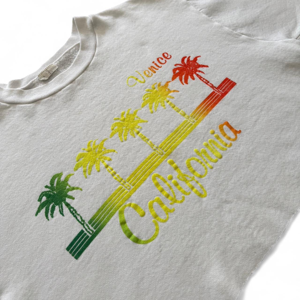 80s Venice Beach California Cropped Crew
