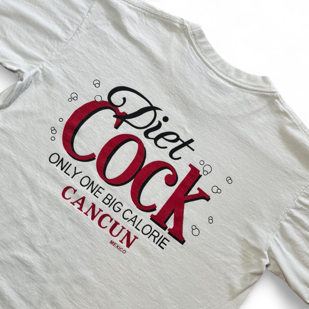 90s Lewd Novelty Coca-Cola Parody Diet Cock Joke Tee