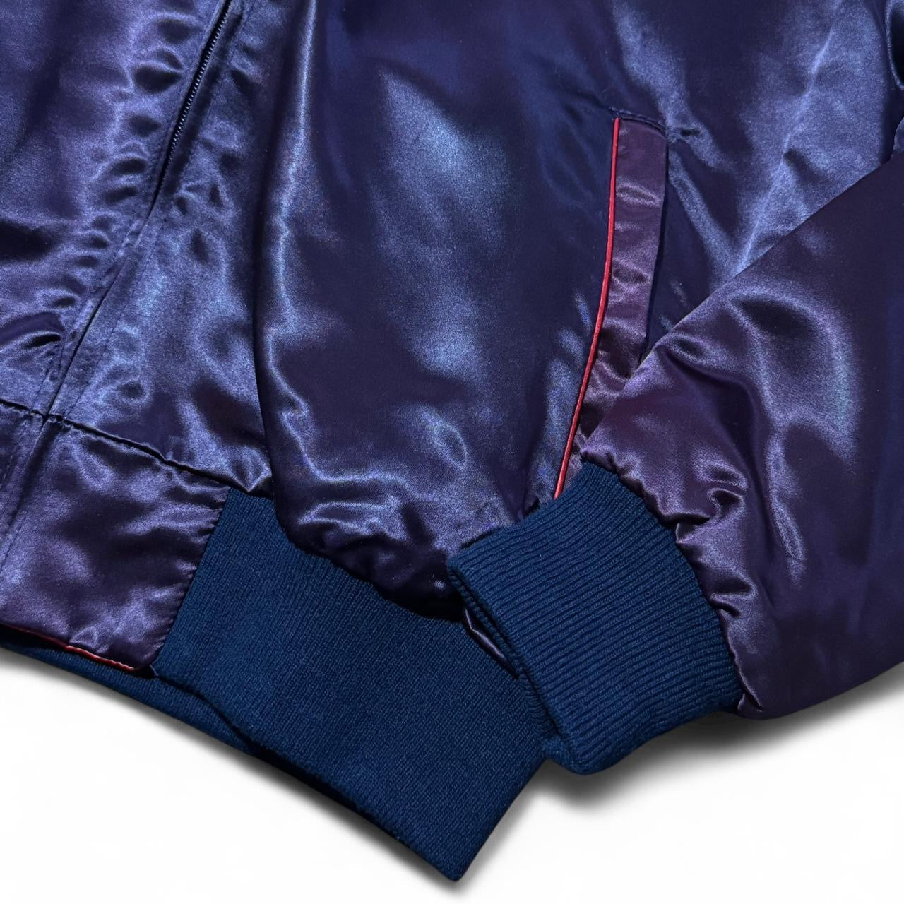 80s Disney Fantasia Mickey Mouse Satin Bomber Zip-Up Jacket