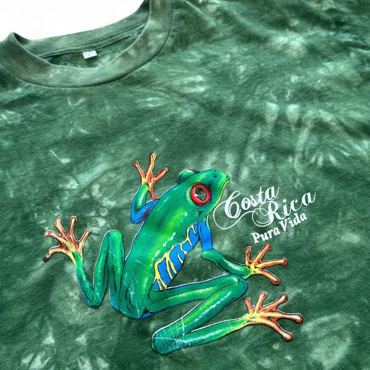 Green Tie-Dye Costa Rica Tree Frog Tee