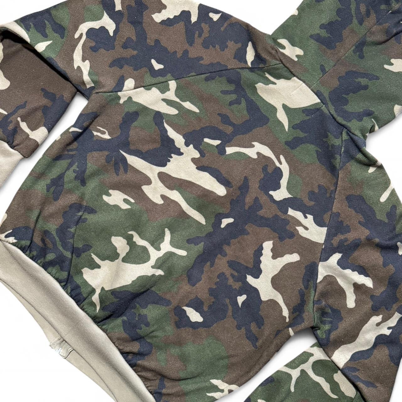 90s Camouflage Hunting Zip Up Hoodie Sweater