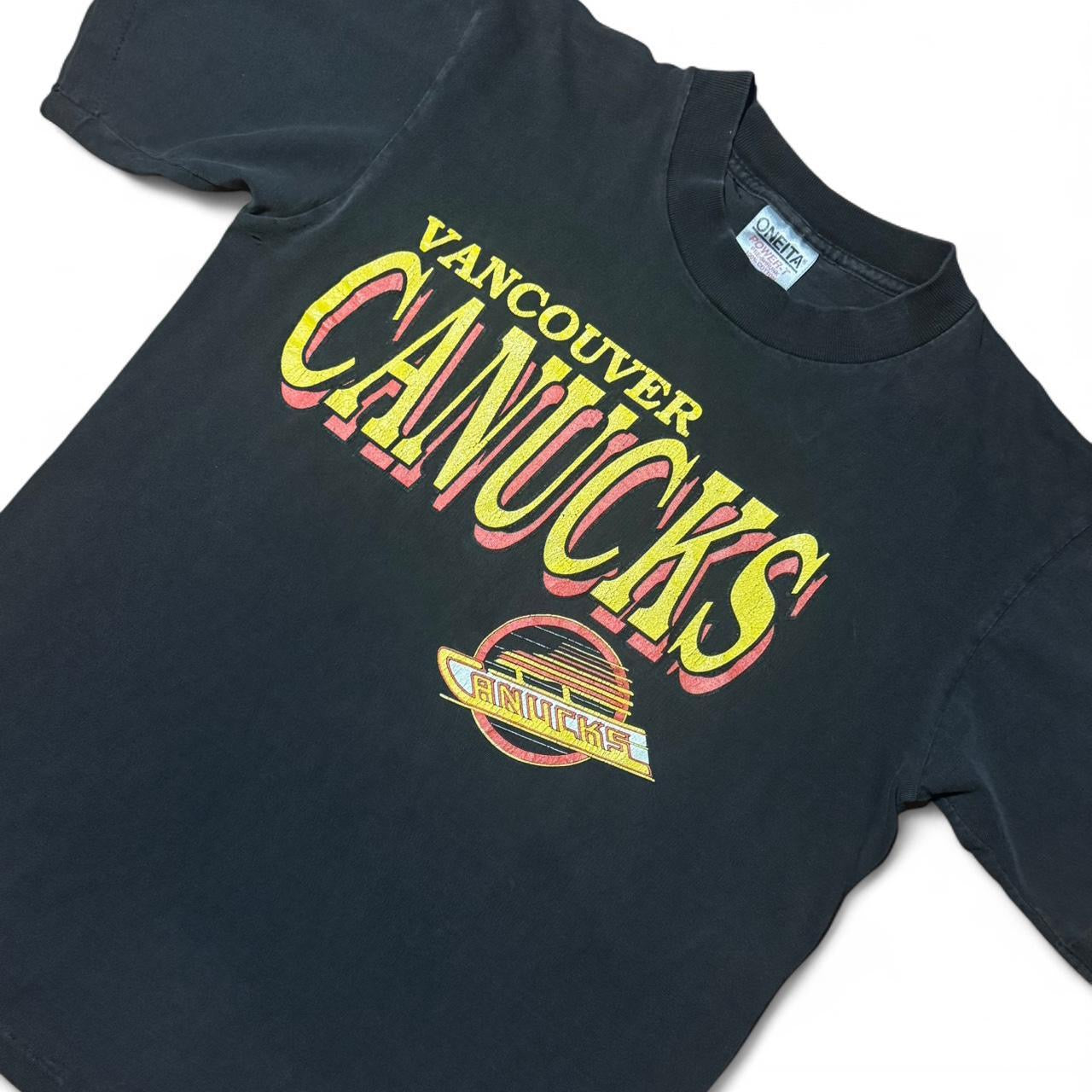 90s Vancouver Canucks Classic Logo NHL Hockey Tee