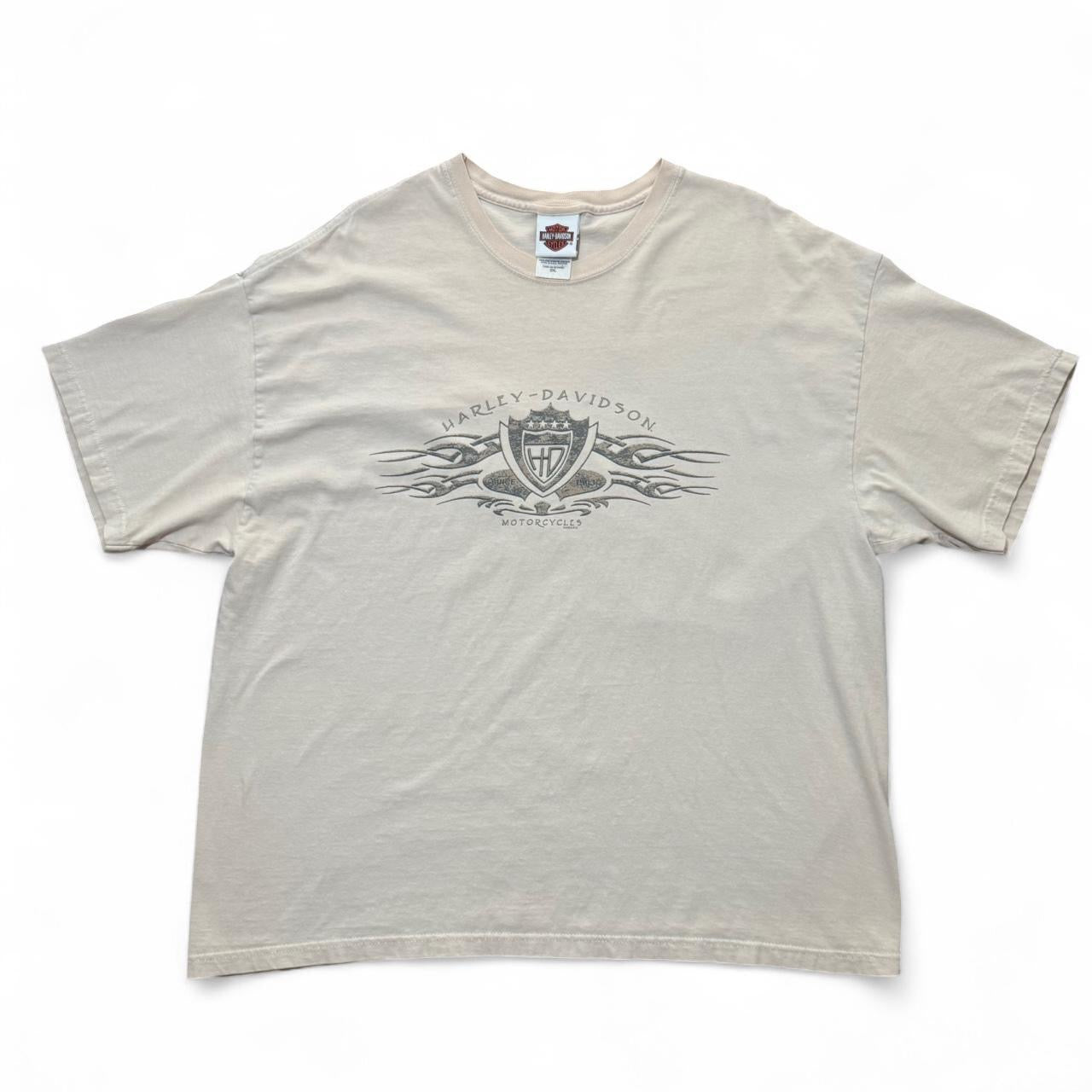 2004 Harley Davidson Tan Y2K Tribal Tee