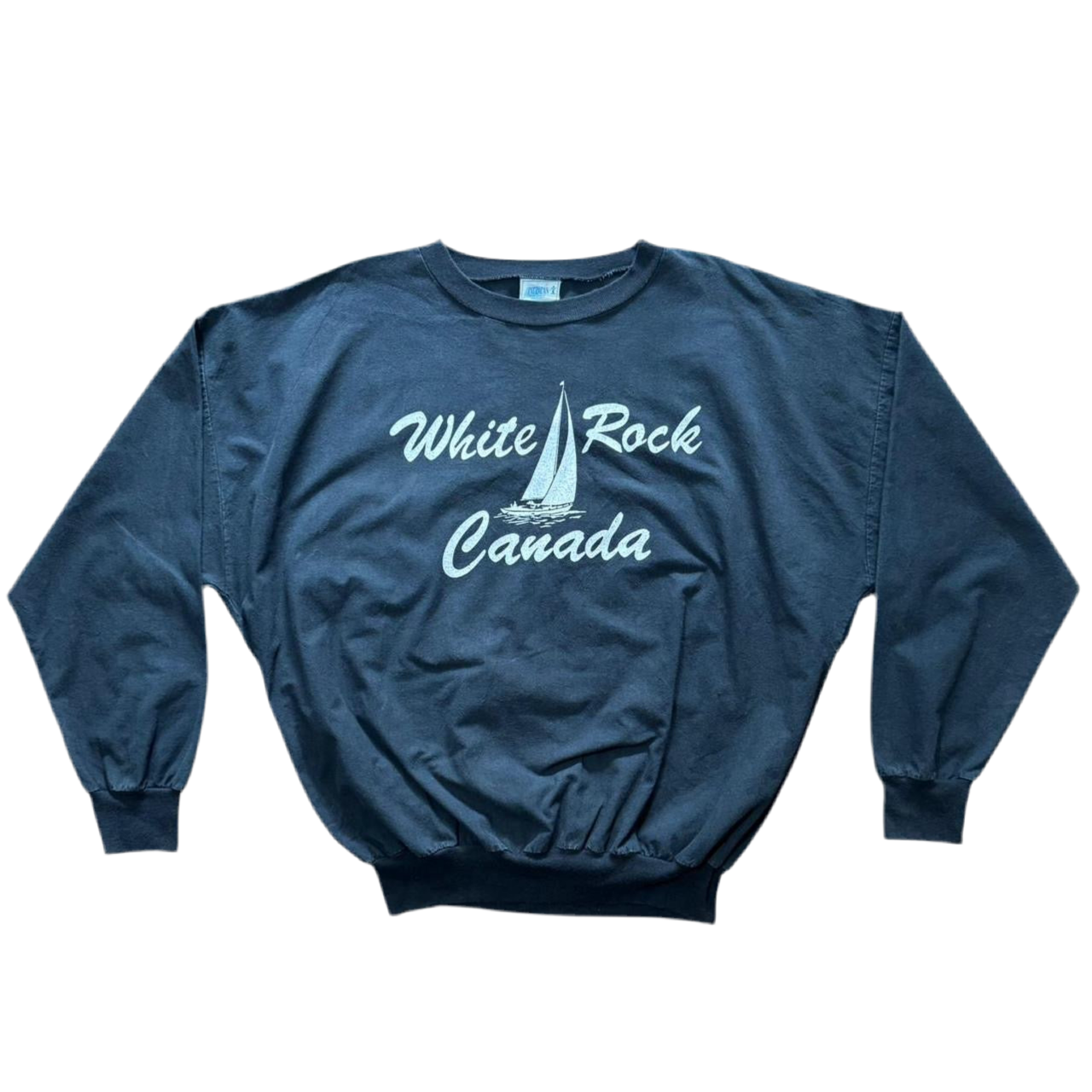 80s White Rock BC Lightweight Wind Breaker Crewneck