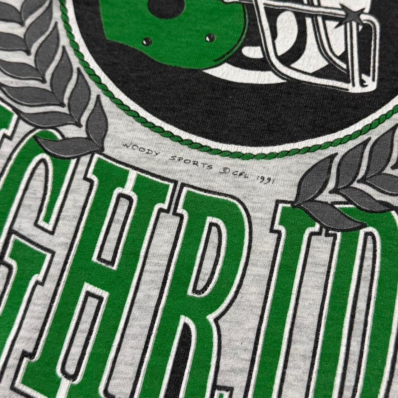 1991 Saskatchewan Roughriders CFL Football Woody Sports Tee