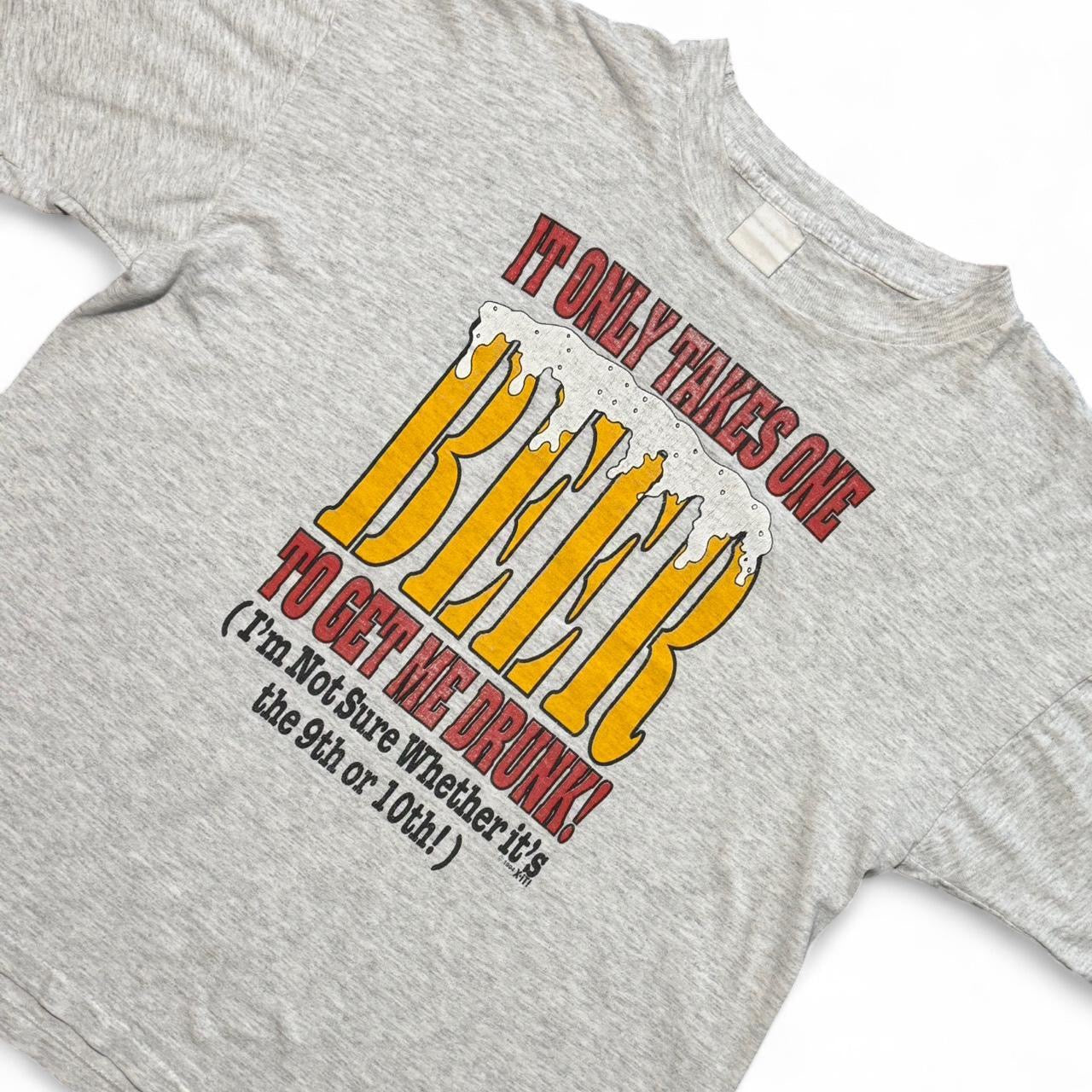 90s Beer Drinking Novelty Joke Tee