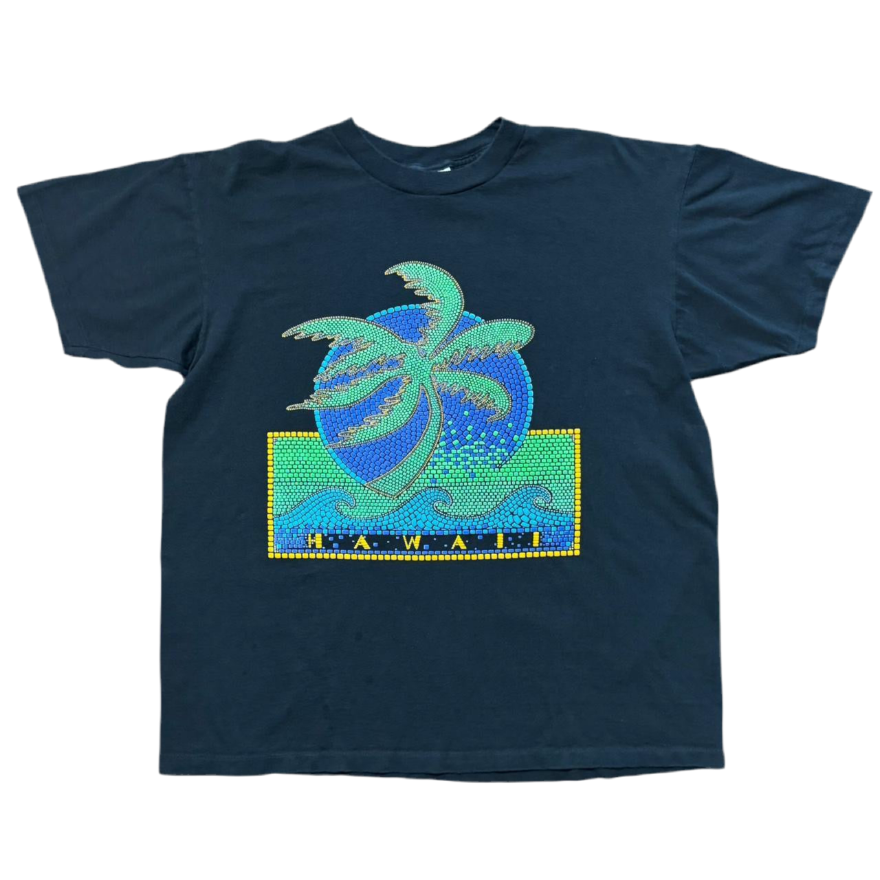 90s Puff Print Hawaii Palm Tree Tee