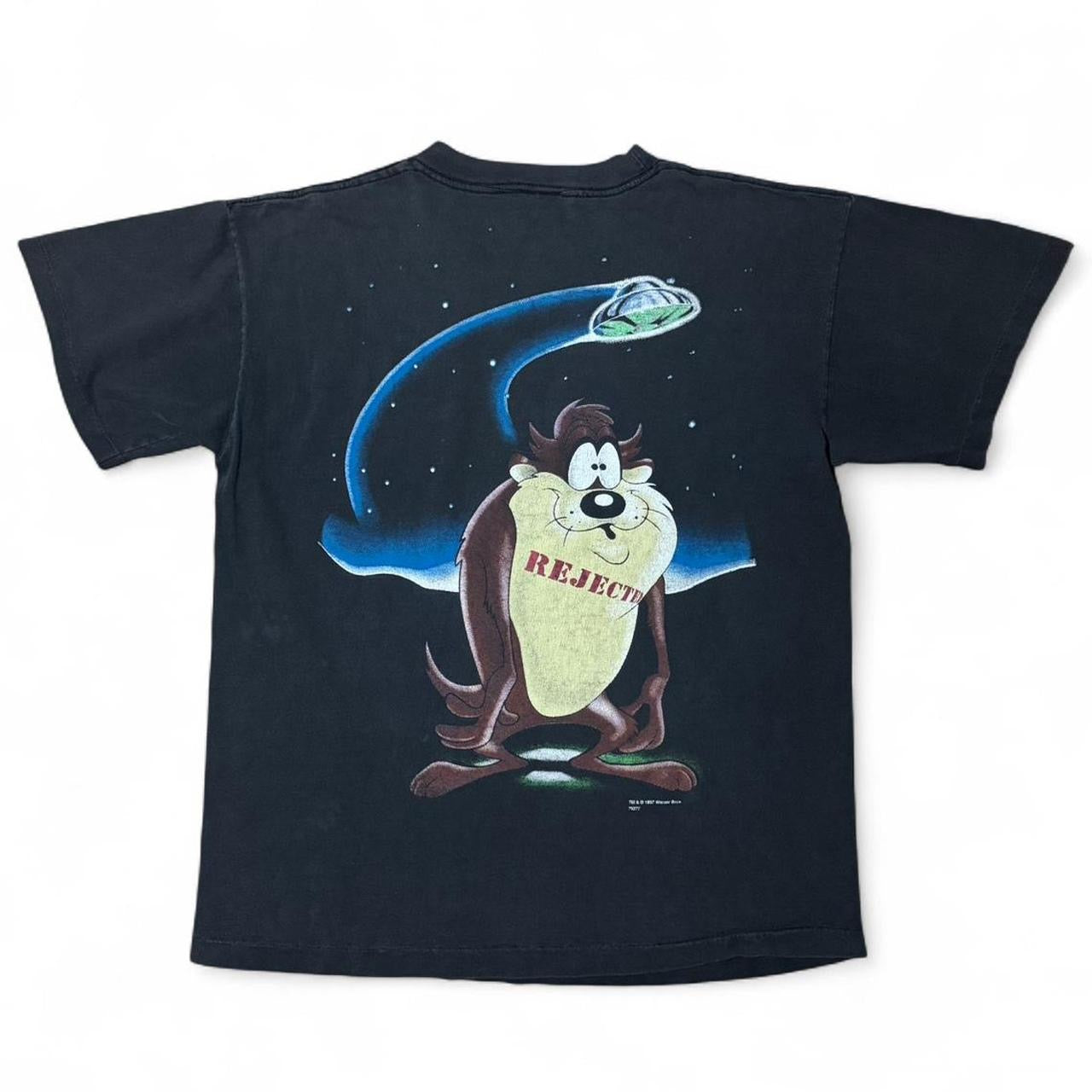 ‘97 Tasmanian Devil REJECTED UFO Alien Abduction Looney Tunes Tee