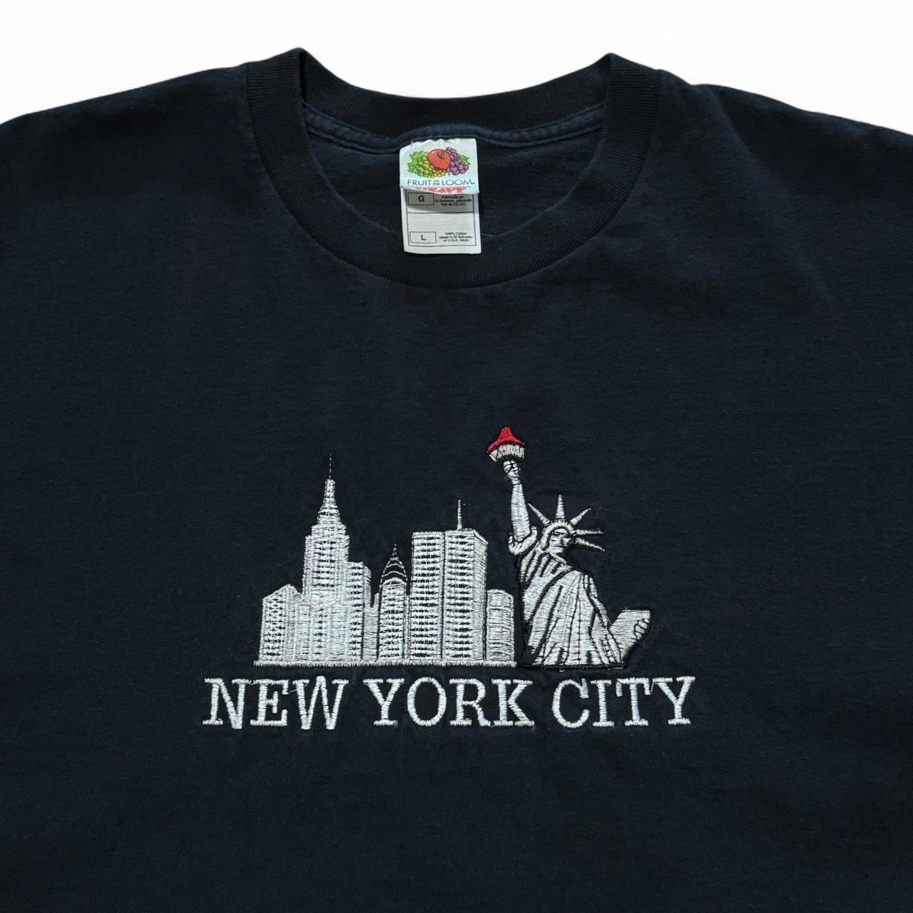 90s NY Twin Towers Embroidered Tee