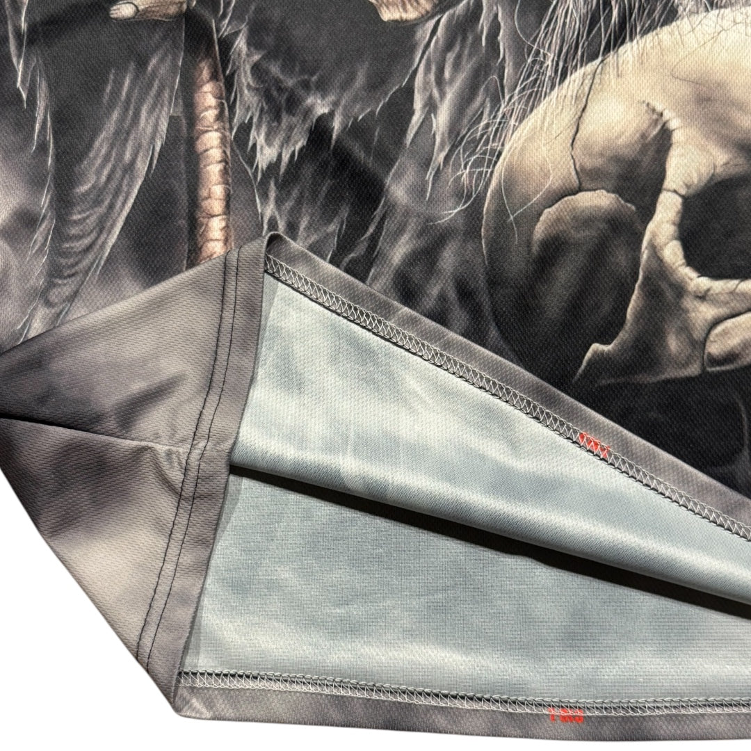 Y2K Mesh ‘Love Hate’ AOP Graphic Shirt