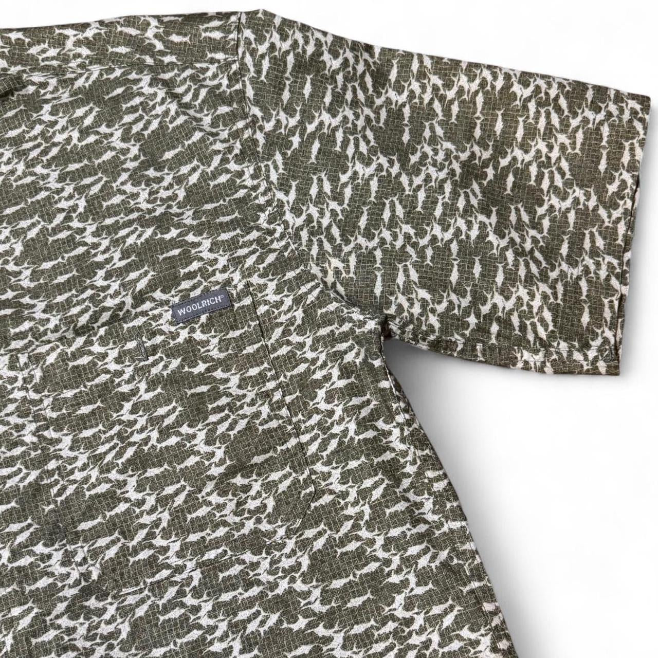 Woolrich Camo Print Button Up