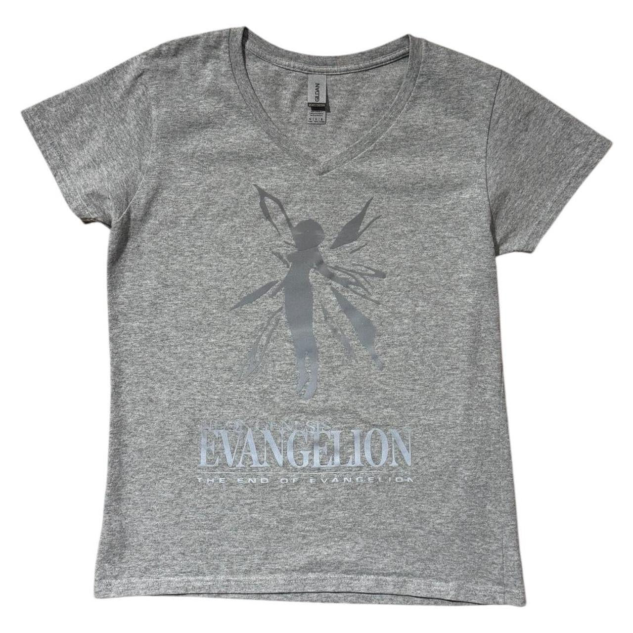 Neon Genesis Evangelion Reflective Anime Graphic V-neck Shirt