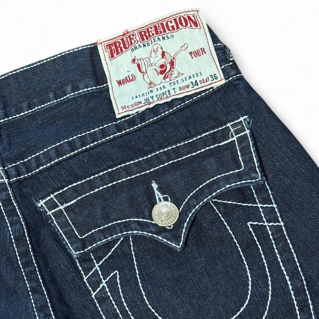 Y2K True Religion Blue Wash Denim Flare Joey Super T Jeans