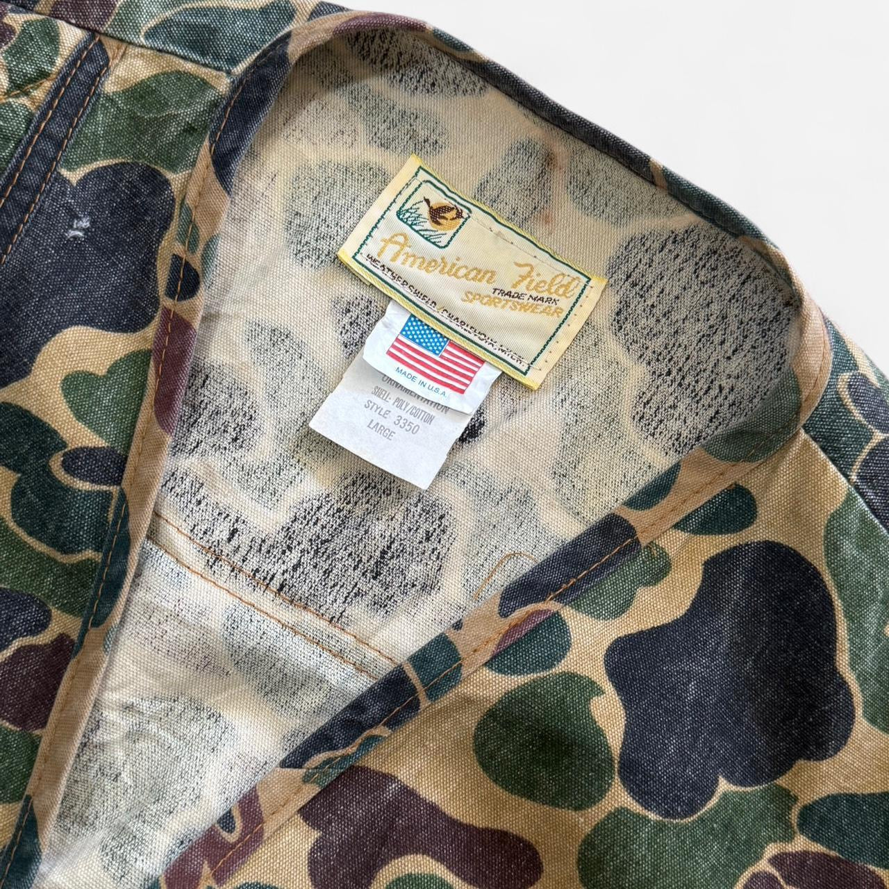 80s Camouflage American Field Lightweight Zip Up Hunting Vest
