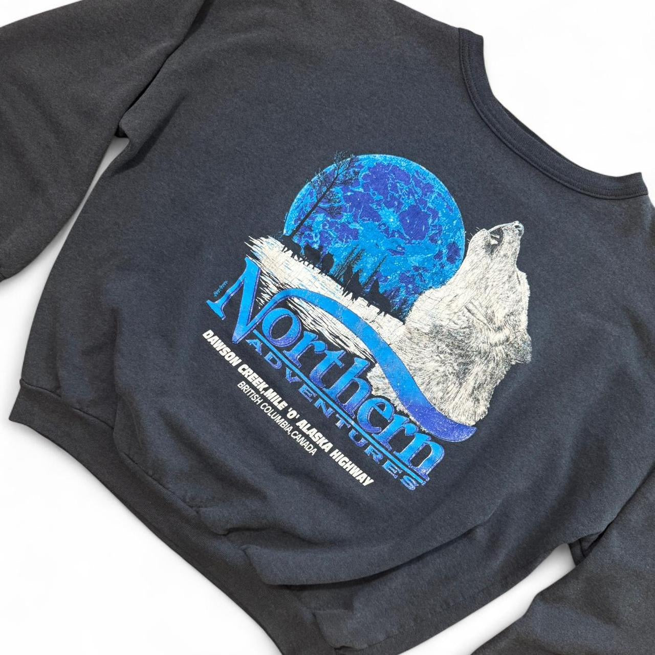 90s Northern Adventures Wolf Crewneck