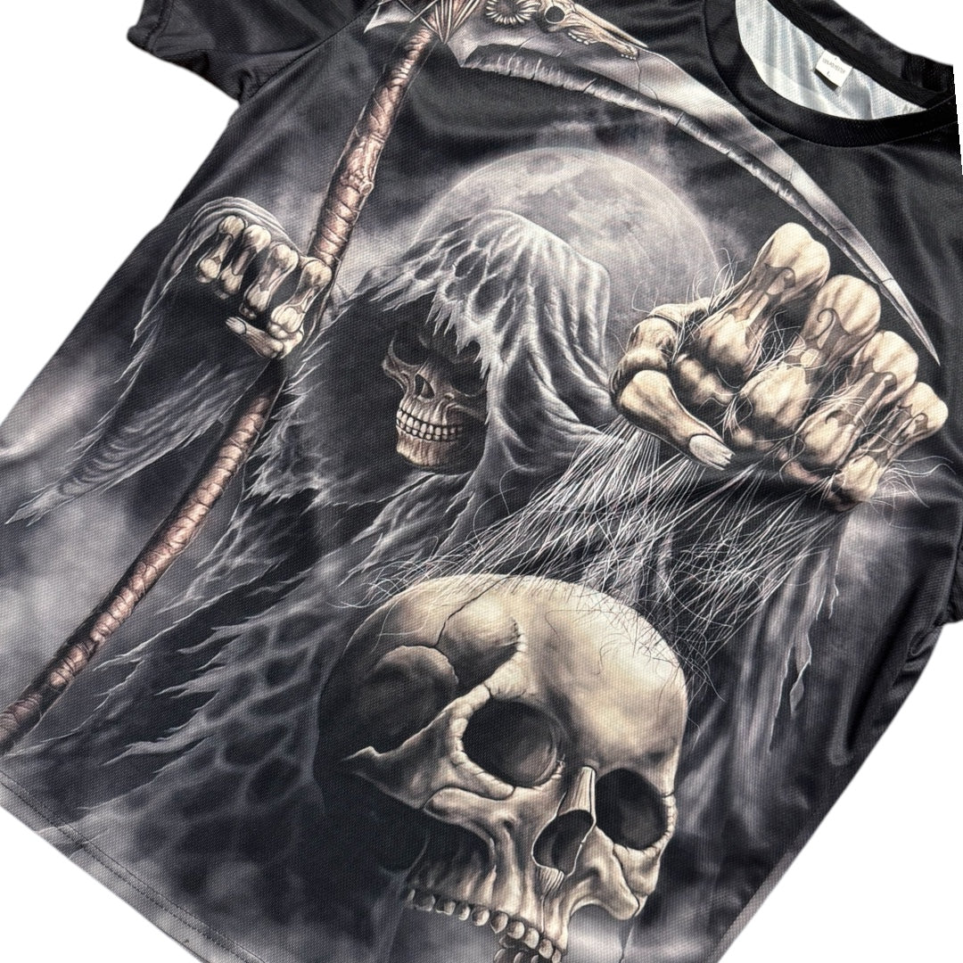 Y2K Mesh ‘Love Hate’ AOP Graphic Shirt