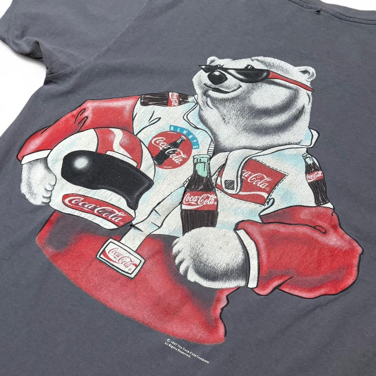 1997 Distressed Coca-Cola Polar Bear Racing Tee