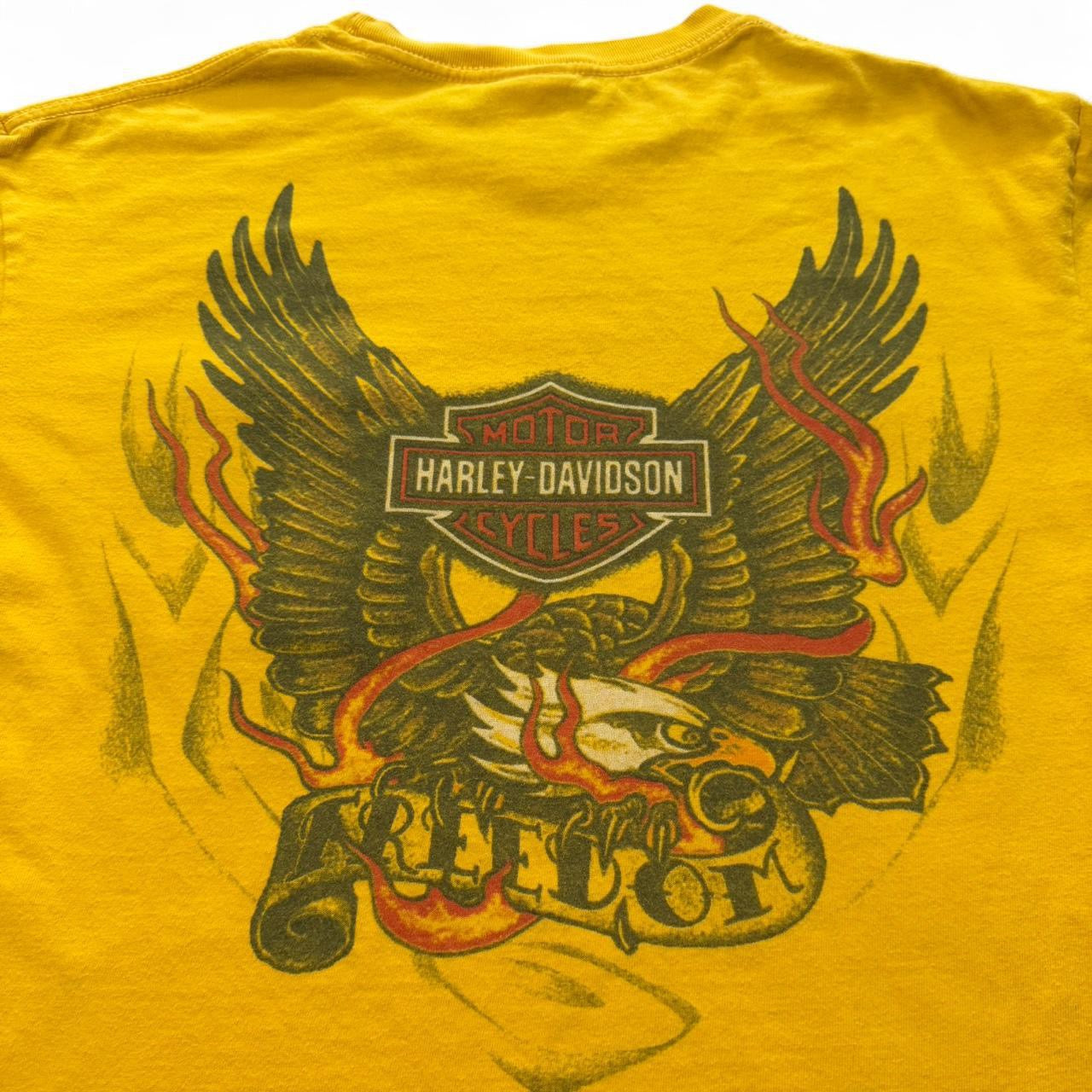 2010 Yellow Harley Davidson Freedom Tee