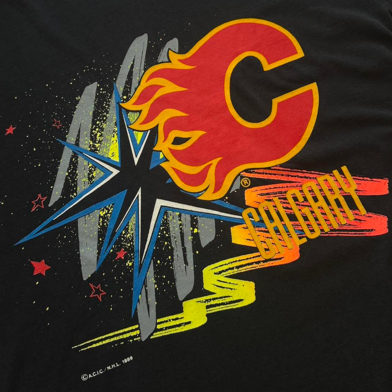 1989 Calgary Flames NHL Hockey Tee