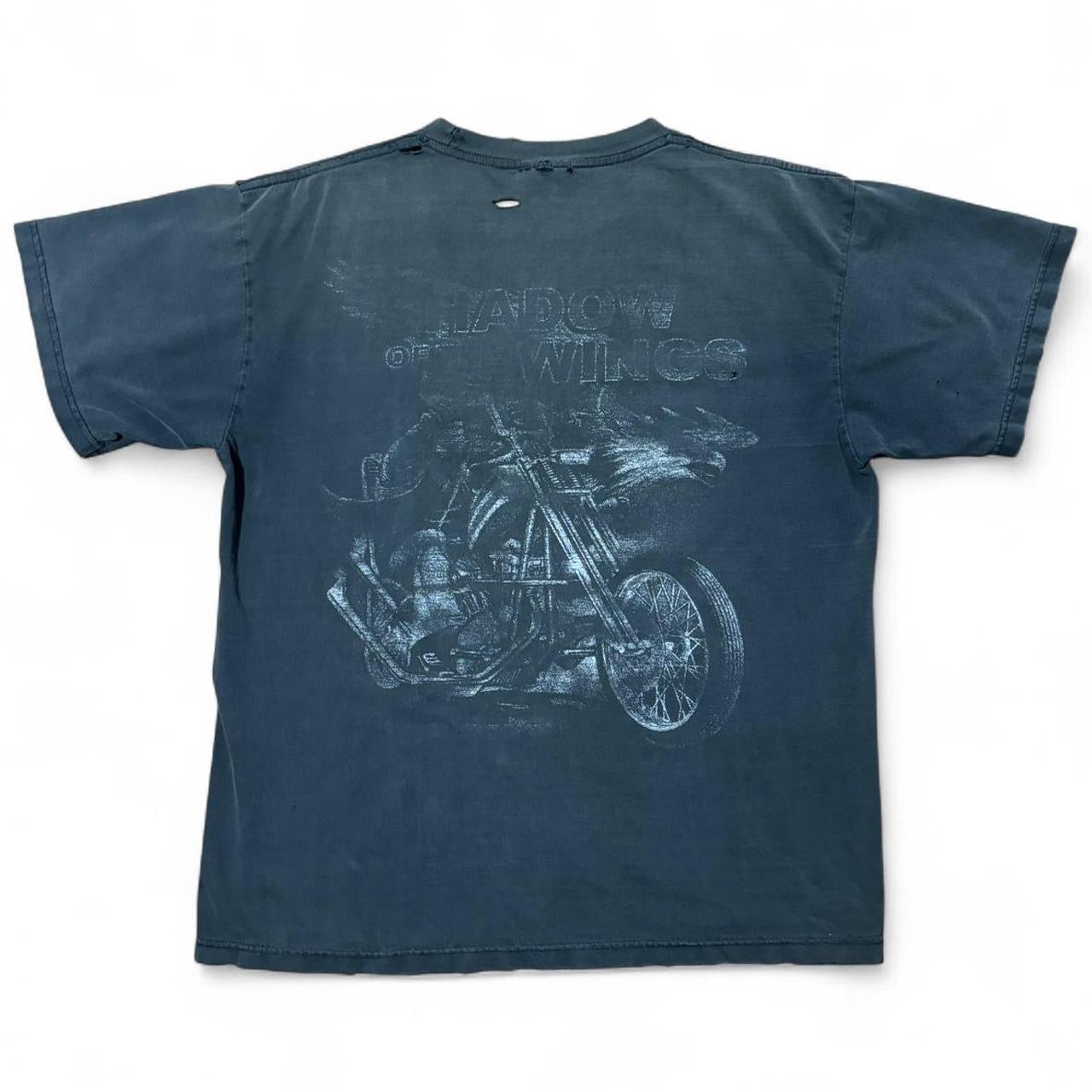 90s Faded & Distressed Shadow of the Wings Biker Tee