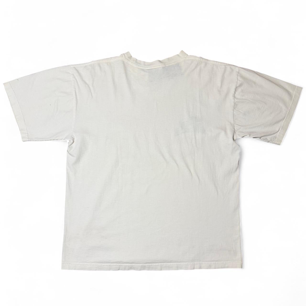 90s White Dodge Eagle American Flag Graphic Auto Car Tee