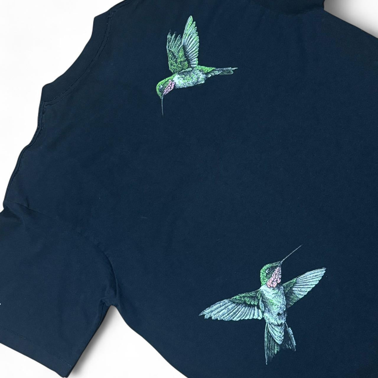 90s Hummingbird Flowers Graphic Nature Tee