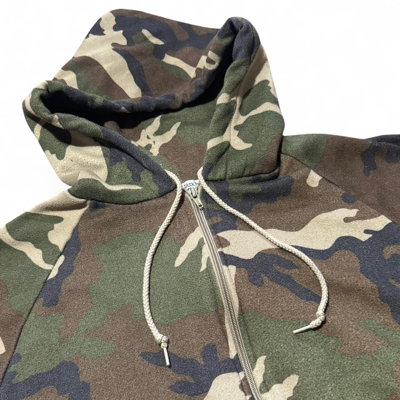 90s Camouflage Hunting Zip Up Hoodie Sweater