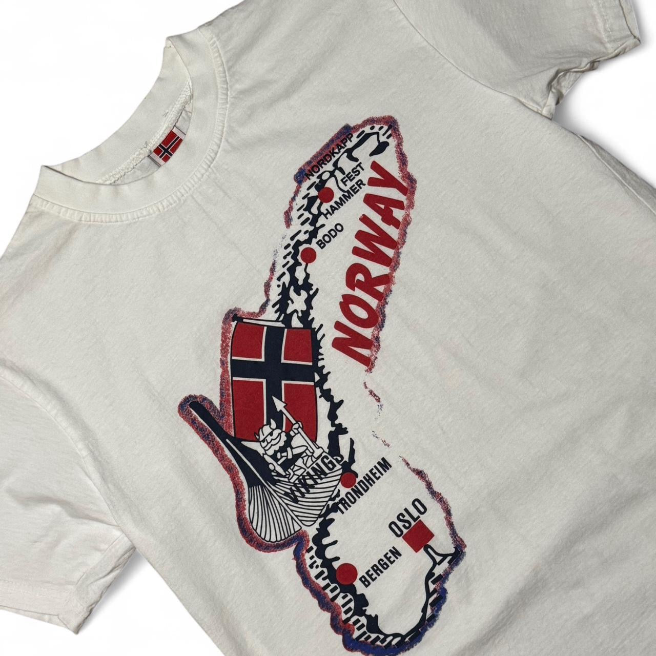 90s Norway Map Tourism Tee