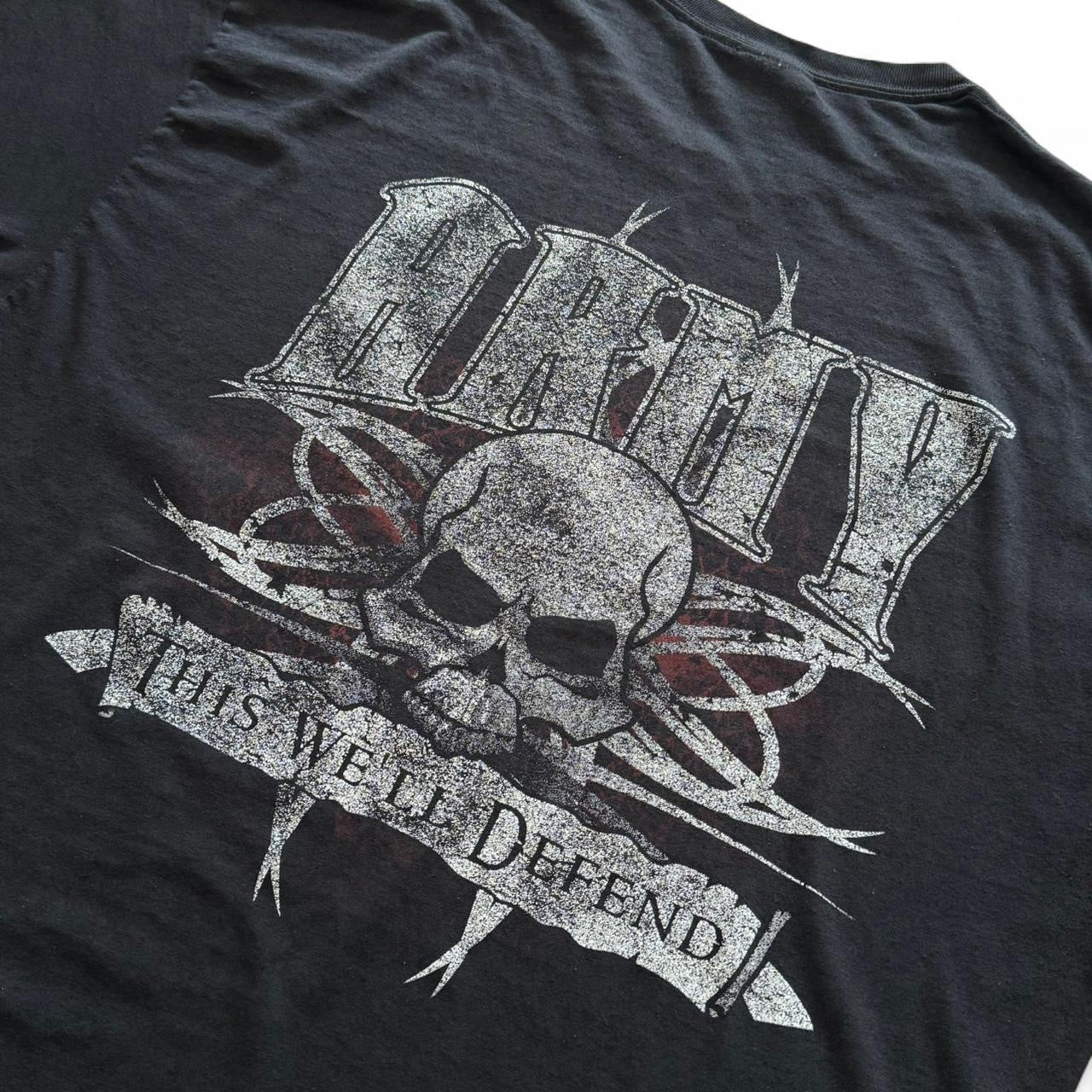 Vintage Distressed Thin Army Skull T-shirt