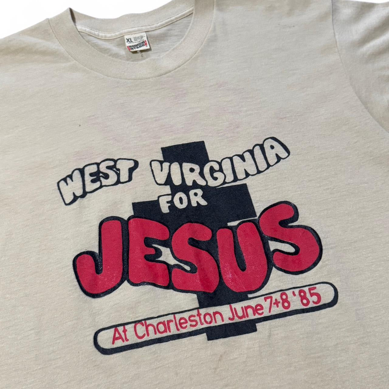 80s West Virginia For Jesus Religious Cross Tee