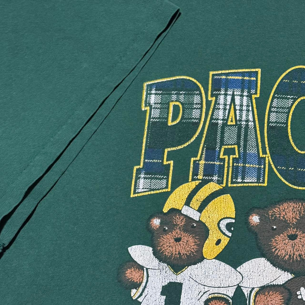 90s Green Bay Packers NFL Teddy Bear Tee