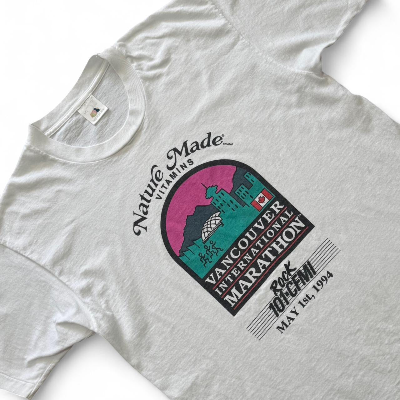 1994 Vancouver Marathon Rock 101 Radio Promo Running Tee