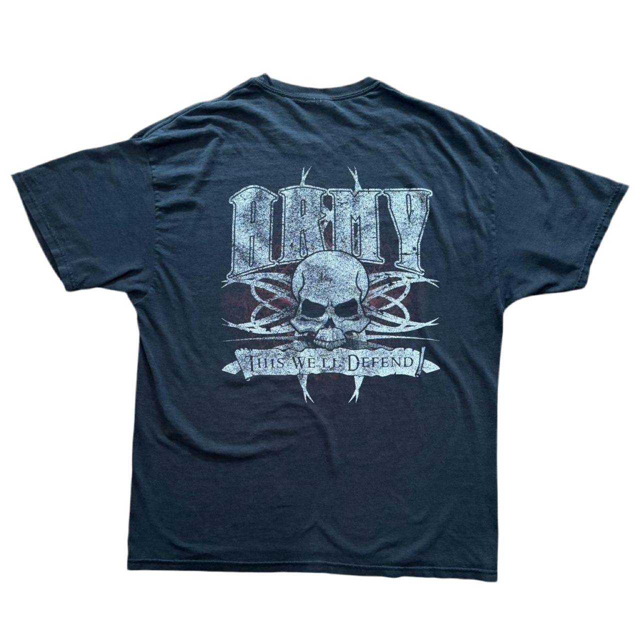 Vintage Distressed Thin Army Skull T-shirt