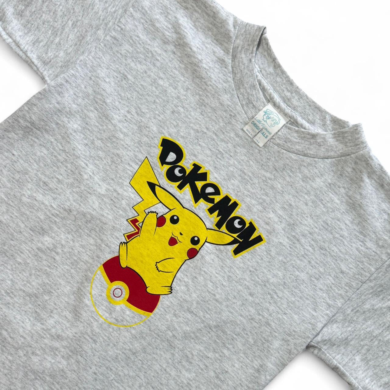 90s Grey Pikachu Pokemon Tee