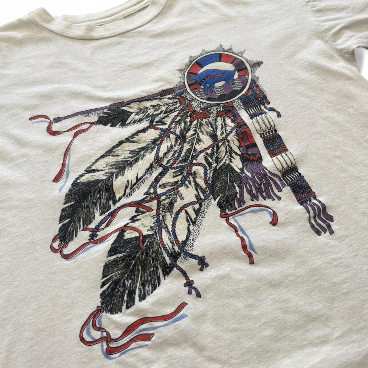 90s Aboriginal Dreamcatcher Feather Graphic Tee
