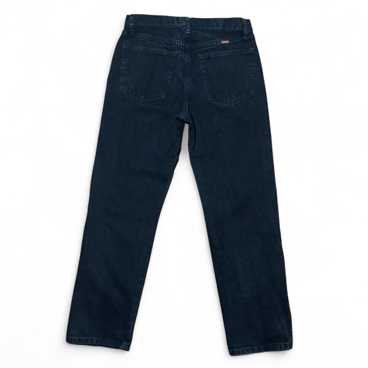 90s Black Rustler Denim Straight Leg Jeans